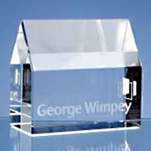 3D Laser Crystal Glass Cube Paperweight